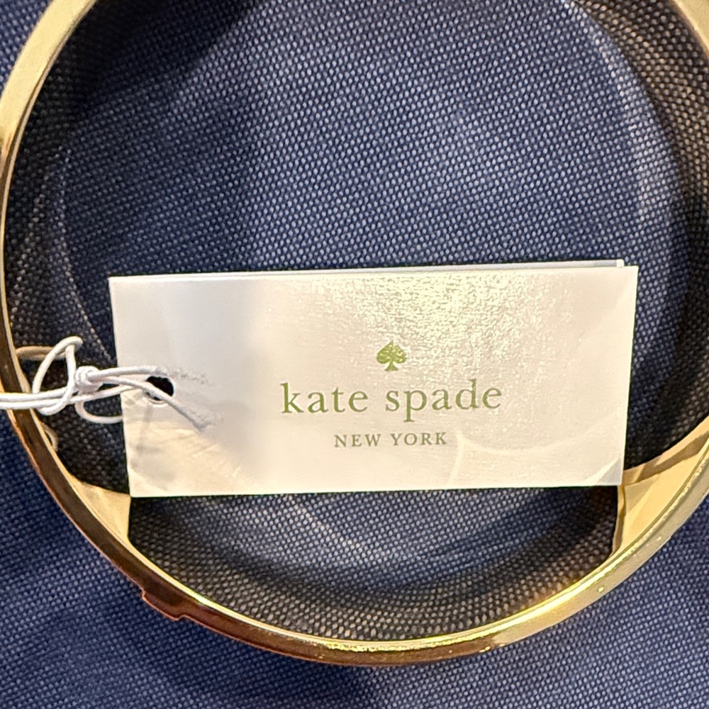 kate spade Striped Enamel Bangle with Blue Accent and Gold Trim - Picture 2 of 7